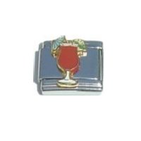 Cocktail drink - 9mm enamel Italian charm