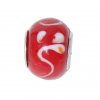 EB50 - Glass bead - Red and white - European bead charm