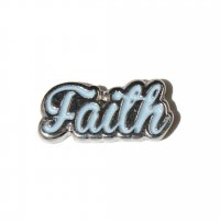 Faith light blue 10mm floating locket charm
