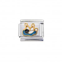 Bowling - enamel 9mm Italian charm