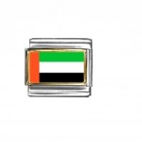 Flag - United Arab Emirates - UAE photo enamel 9mm Italian charm