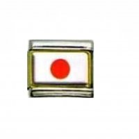 Flag - Japan photo enamel 9mm Italian charm