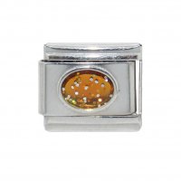 Sparkly Oval - November 9mm Italian charm