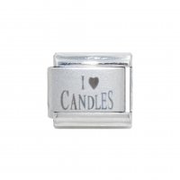 I love candles - 9mm plain Laser Italian charm