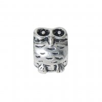 EB48 - Silvertone owl - European bead charm