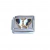 Blue and white butterfly - enamel 9mm Italian charm
