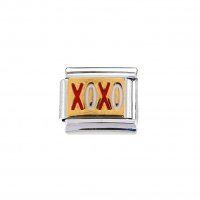 XOXO - love enamel 9mm Italian charm