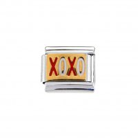 XOXO - love enamel 9mm Italian charm