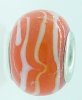 EB297 - Orange with white swirls bead