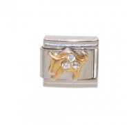 Taurus with rhinestone 9mm Italian charm