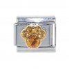 November - Birthstone Citrine - Pawprint 9mm Italian charm