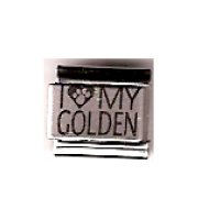 I love my golden - dog - laser 9mm Italian charm