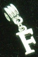 NEW Dangle letter F - fits European bead bracelets