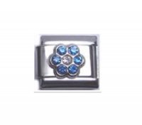 September Small Flower Birthstone - Sapphire - 9mm Italian charm