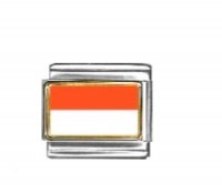Flag - Indonesia photo enamel 9mm Italian charm