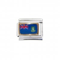 Flag - British Virgin Islandsi photo enamel 9mm Italian charm