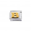 Gold colour Letter B - 9mm Italian charm