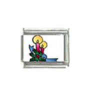 New Christmas (aq) - Candles 9mm Italian Charm