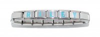 Any single name on a bracelet in blue 9mm Italian charm letters