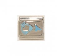 Blue bikini enamel - 9mm Italian enamel charm