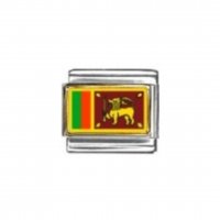 Flag - Sri Lanka photo enamel 9mm Italian charm
