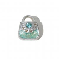 EB14 - Turquoise bag with stone - European bead charm