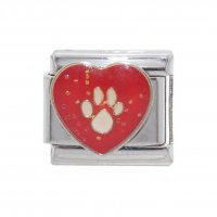 Sparkly Heart Pawprint