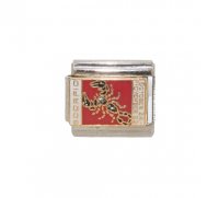 Scorpio sparkly enamel (24/10-22/11) 9mm Italian charm