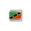 Flag - St Kitts and Nevis photo enamel 9mm Italian charm
