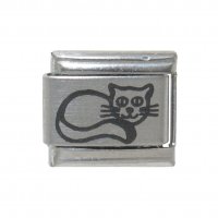 Laser Cat Sleeping - 9mm laser Italian charm