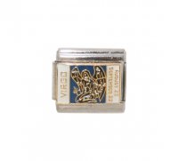 Virgo enamel charm sparkly (24/8-23/9) 9mm Italian charm