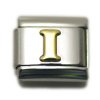 Gold colour Letter I - 9mm Italian charm