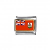 Flag - Bermuda photo enamel 9mm Italian charm