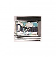 Dream with clouds - enamel 9mm Italian charm