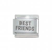 Best friends plain laser - 9mm Italian charm