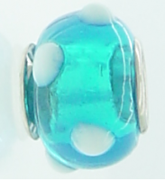 EB355 - Blue bead with white dots