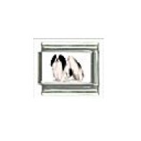 Dog charm - Japanese Chin 2 - 9mm Italian charm