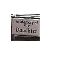 In memory of my daughter - laser 9mm Italian charm