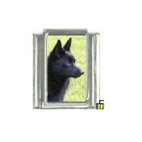 Dog charm - Schipperke 4 - 9mm Italian charm
