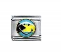 Flag - Bahamas - smiley face 9mm Italian charm