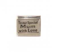 To our Special Mum with love - laser Italian charm