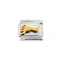 Gold baby foot - 9mm classic Italian charm