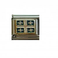 Flag - Quebec enamel 9mm Italian charm