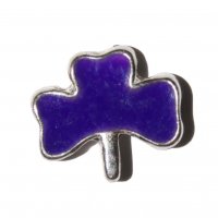 Shamrock purple 9mm floating locket charm