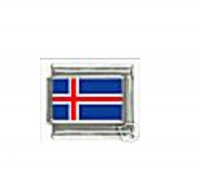 Flag - Iceland photo 9mm Italian charm