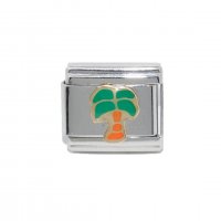 Palm tree - 9mm Italian enamel charm