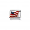 Flag - USA flag wavy - enamel 9mm Italian charm