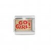 Go Girl enamel Italian charm