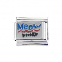 Meow - 9mm Enamel Italian charm