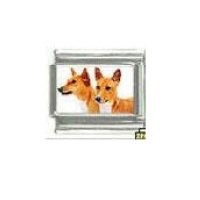 Dog charm - Basenji 2 - 9mm Italian charm